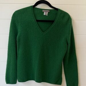 Charter Club Green V-Neck Sweater